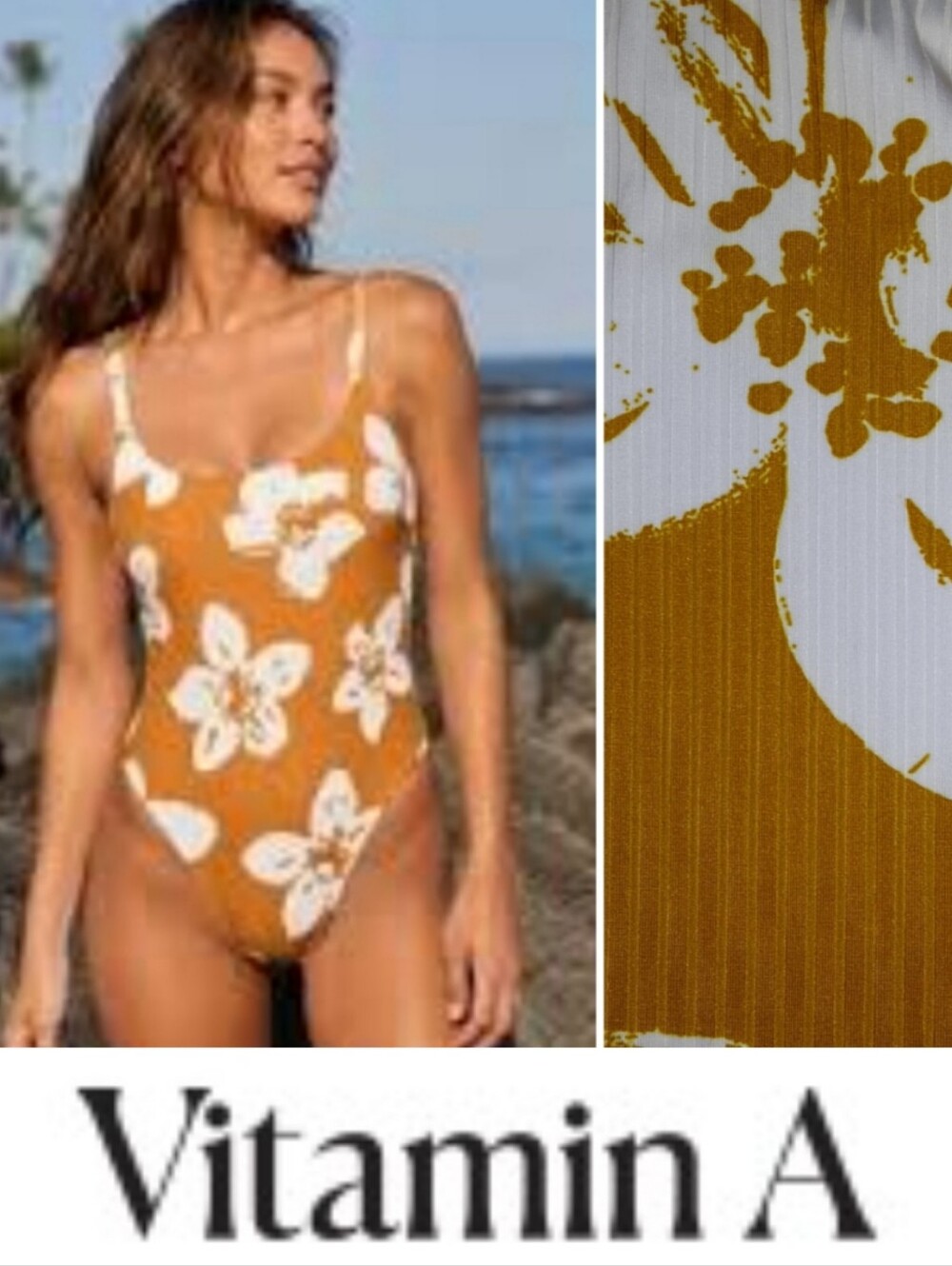 Vitamin A EcoRib Leah Sun-Kissed Floral One Piece Swimsuit